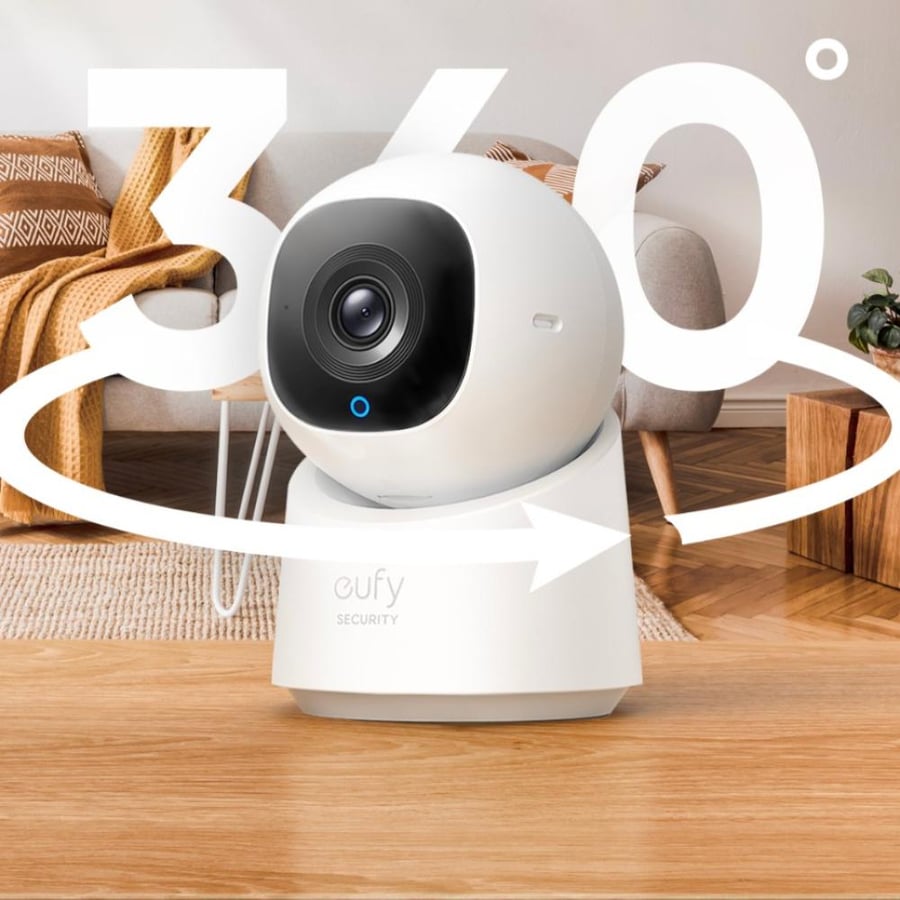 كاميرا eufy C220 داخلية 2K – بزاوية 360° PTZ مع واي فاي وكشف بشري