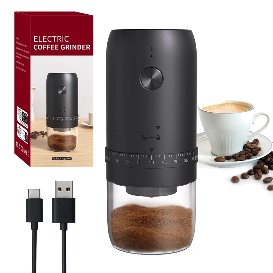 مطحنة قهوة كهربائية محمولة USB 40 ترس