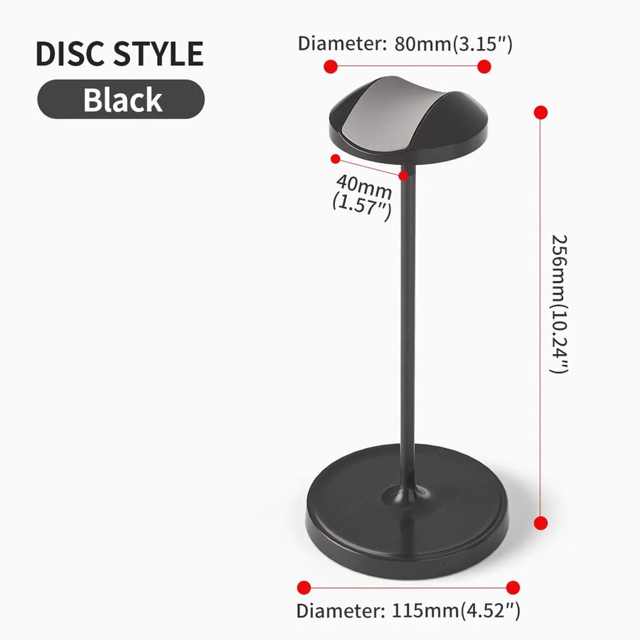 حامل سماعة رأس مكتبي من الألومنيوم بقاعدة ثقيلة للألعاب