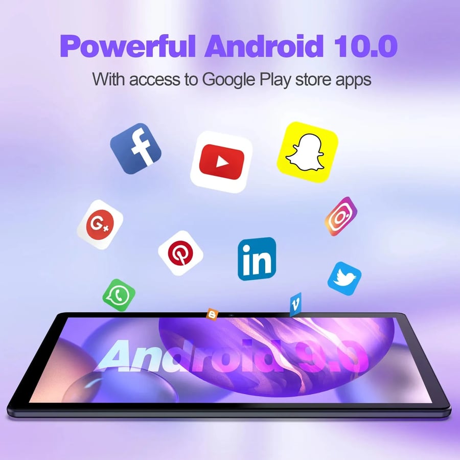 PRITOM كمبيوتر لوحي 10 بوصة مع أندرويد 10 64 جيجابايت رباعي النواة شاشة تعمل باللمس واي فاي GPS دعم 3G مكالمة هاتفية