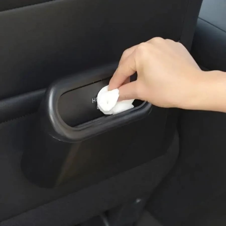 سلة مهملات سيارة معلقة سوداء
