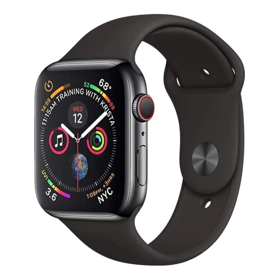 ساعة ابل Apple Watch Series 4 أصلية – ألمنيوم GPS بفرقة رياضية 40/44مم