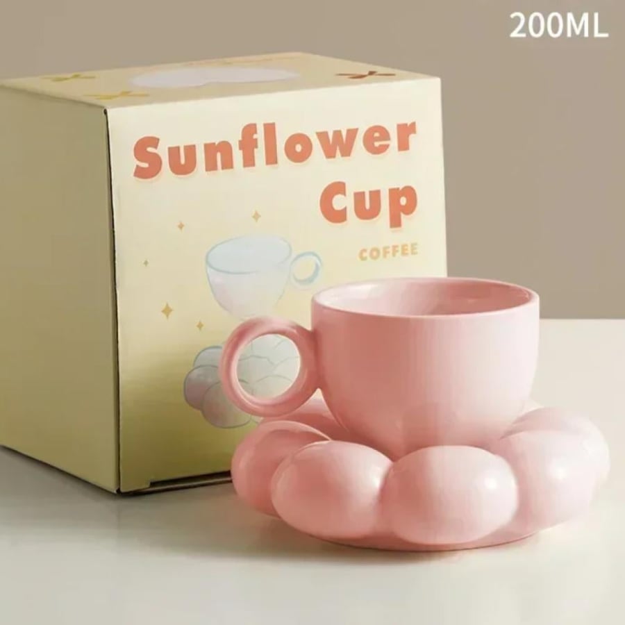 طقم فناجين سيراميك سحابي لطيف