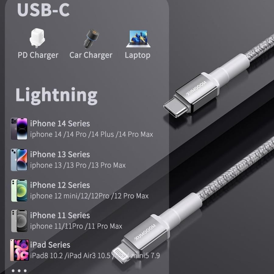 شاحن جوال 1M ايفون PD موج ماكس 60W