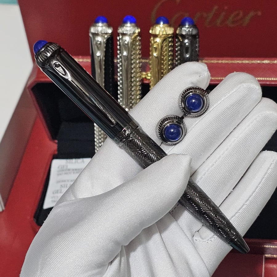 قلم وكبك كارتير باشا الفاخر (Cartier Pasha Pen & Cufflinks Set