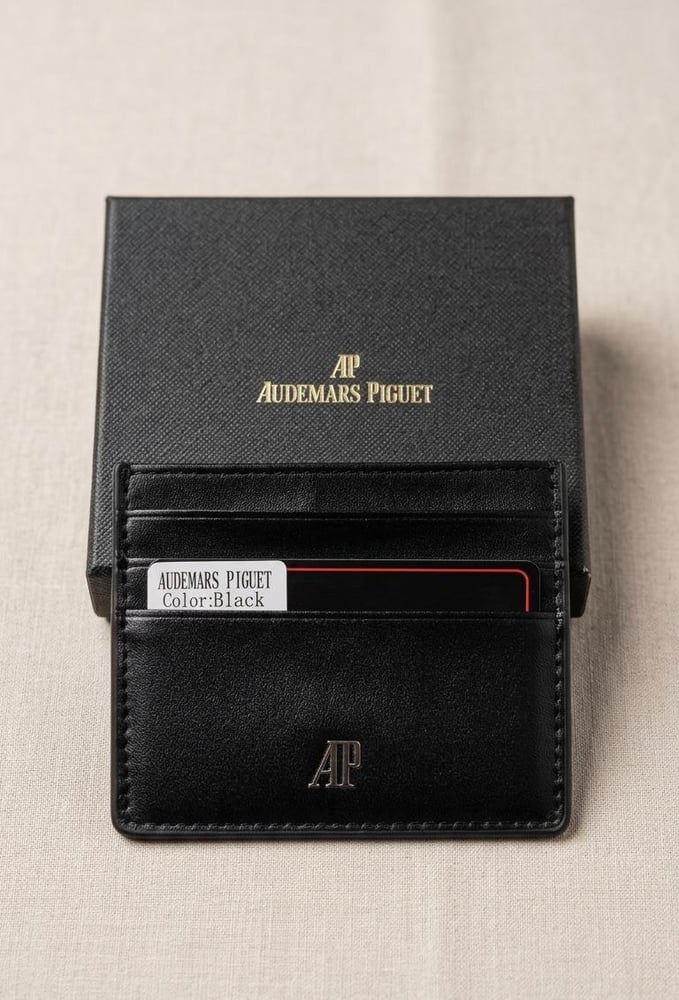 محفظة أوديمار بيجيه (Audemars Piguet Card Holder) - باللون الأسود.