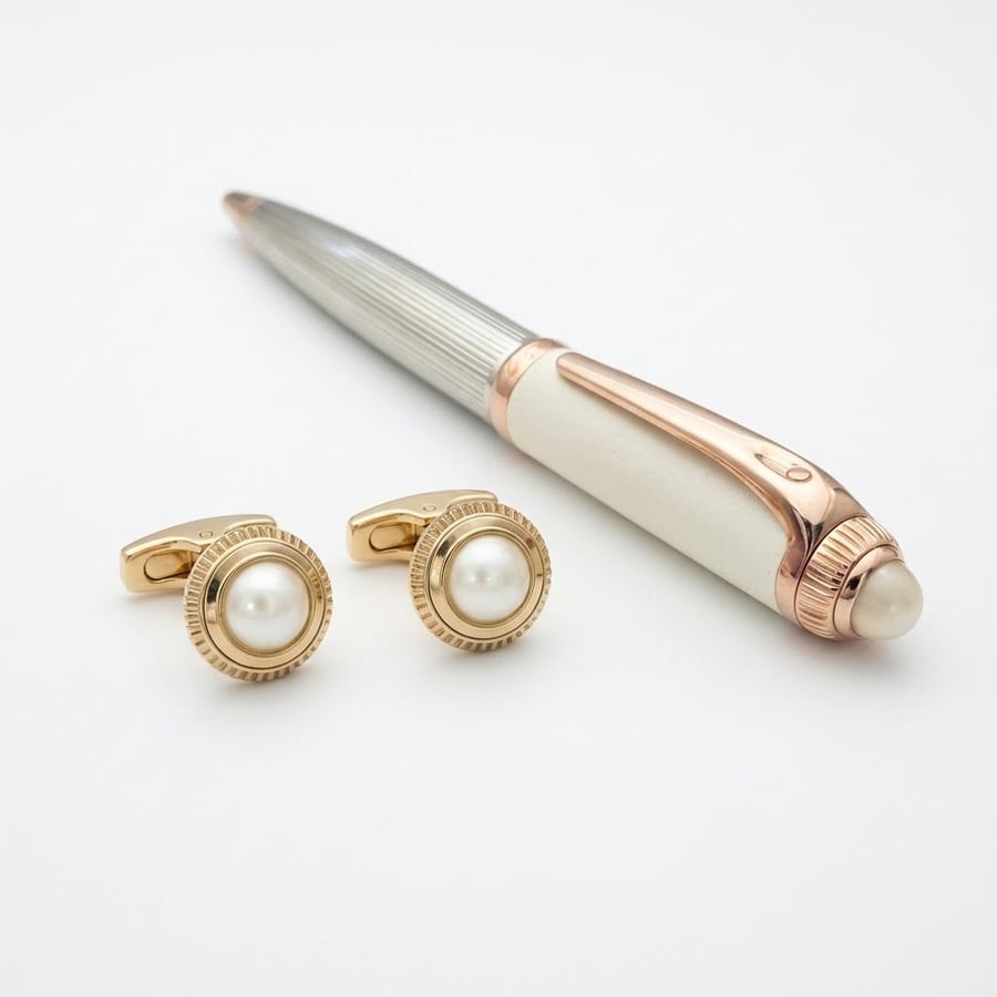 قلم وكبك كارتير باشا الفاخر (Cartier Pasha Pen & Cufflinks Set