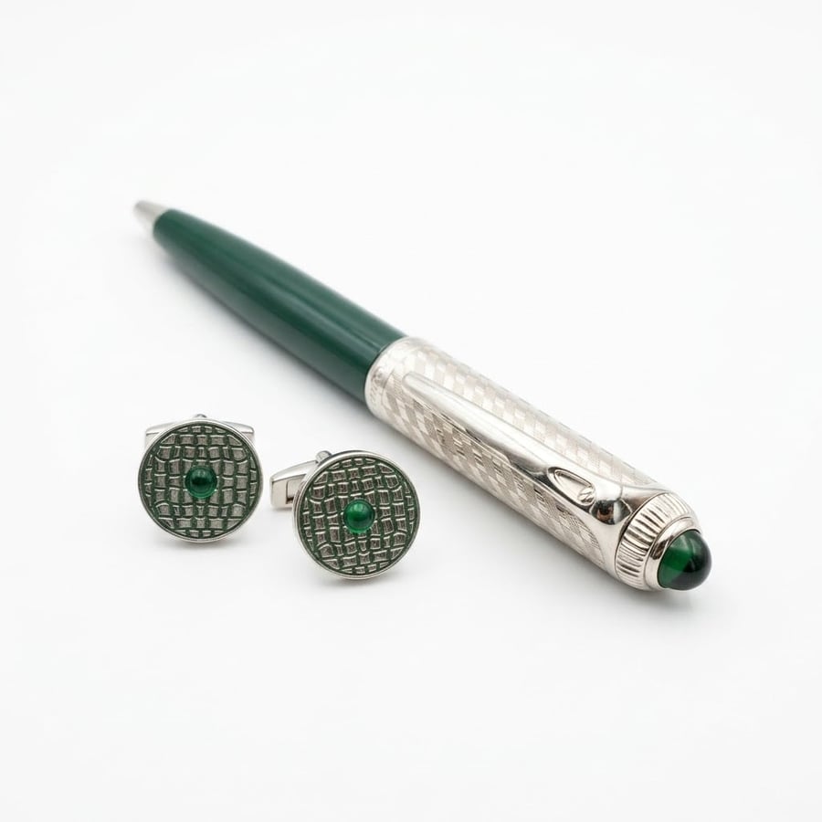 قلم وكبك كارتير باشا الفاخر (Cartier Pasha Pen & Cufflinks Set
