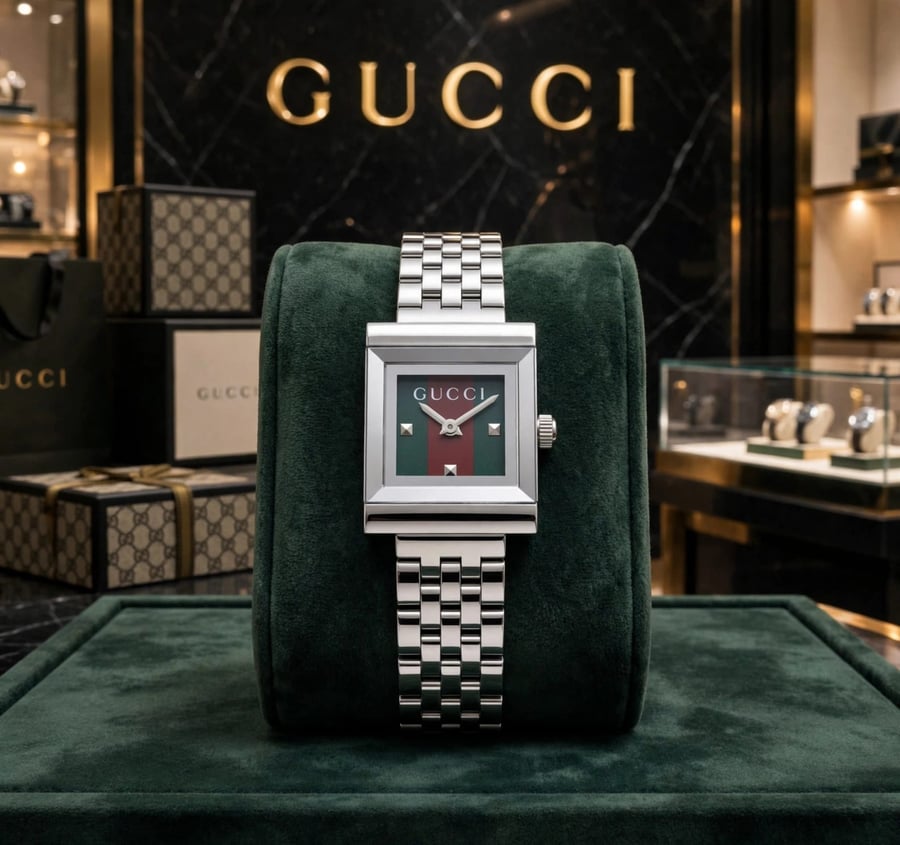 ساعة قوتشي نسائية مربعة (Gucci Square Watch)