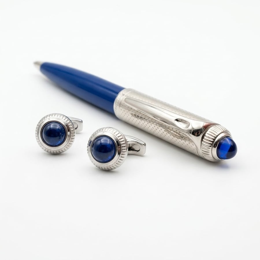 قلم وكبك كارتير باشا الفاخر (Cartier Pasha Pen & Cufflinks Set