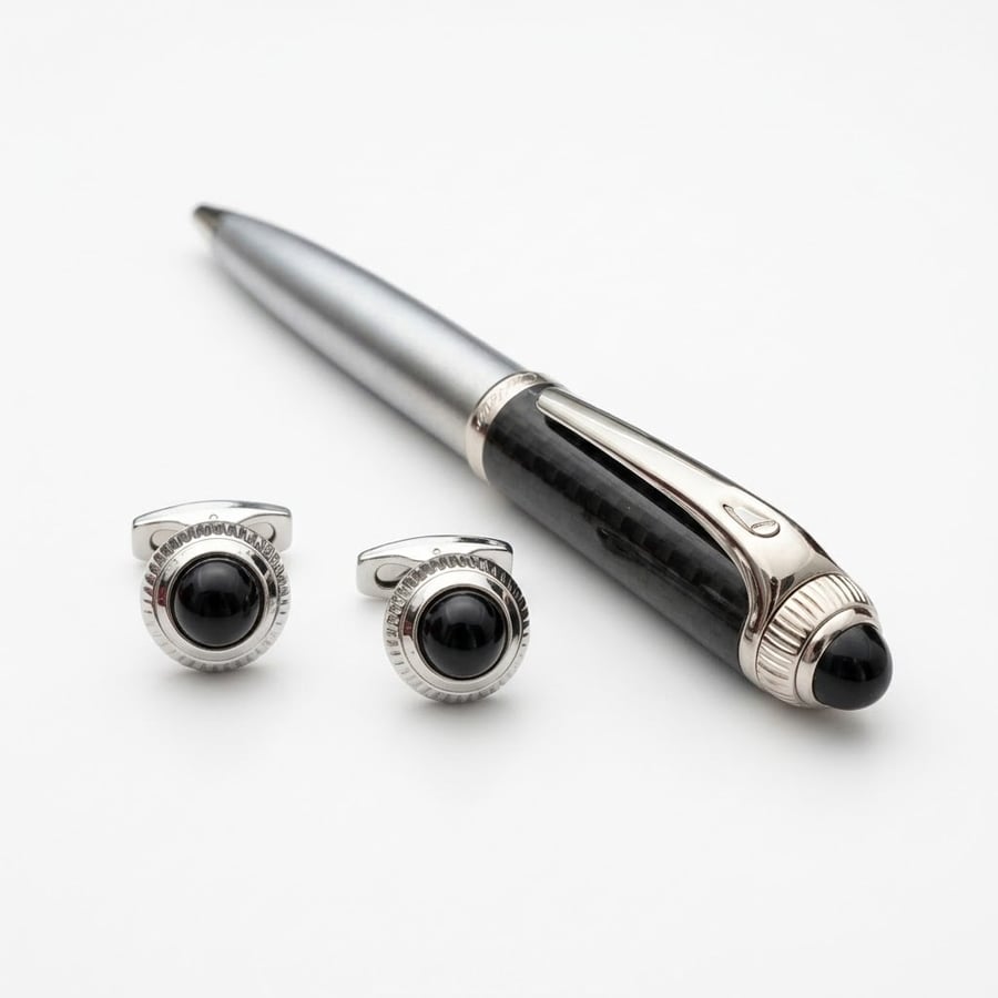 قلم وكبك كارتير باشا الفاخر (Cartier Pasha Pen & Cufflinks Set