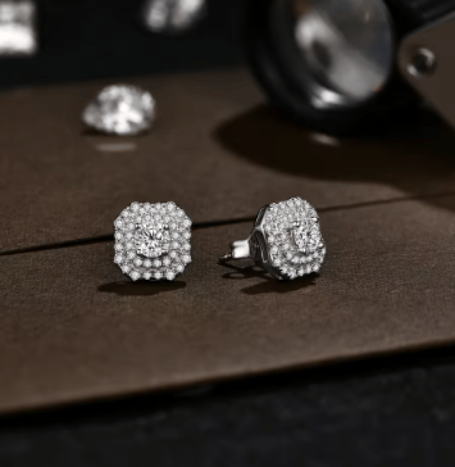 أقراط Mintybox-Moissanite للنساء