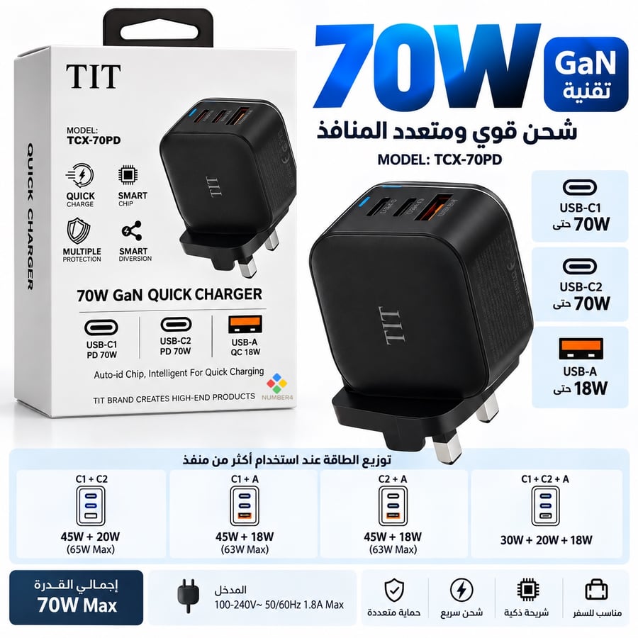 راس بيت تي اي تي بقوة 70W GaN