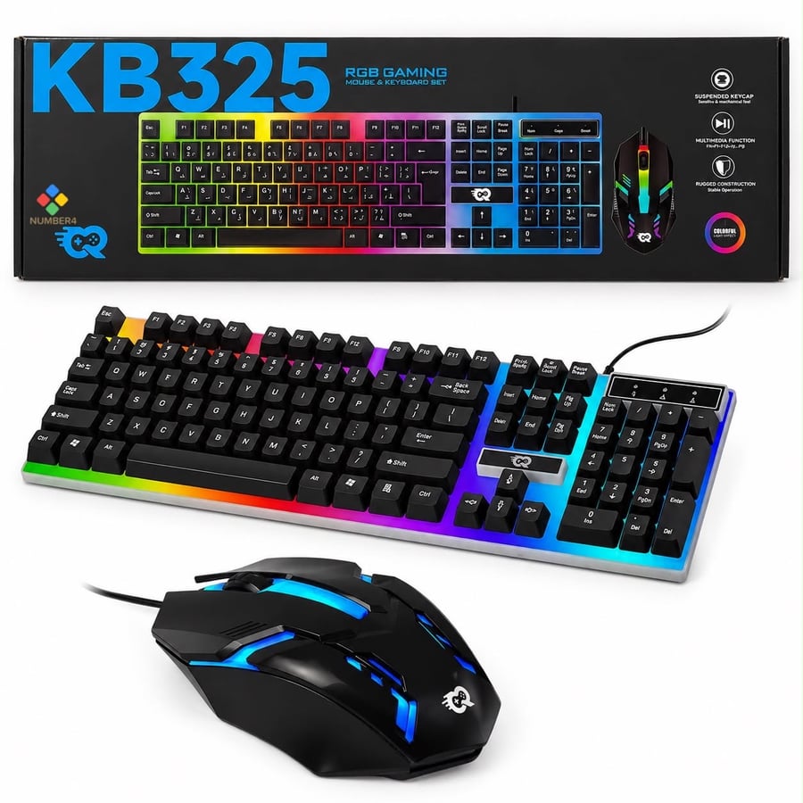 كيبورد سلك  العاب مع ماوس KB325 CR
