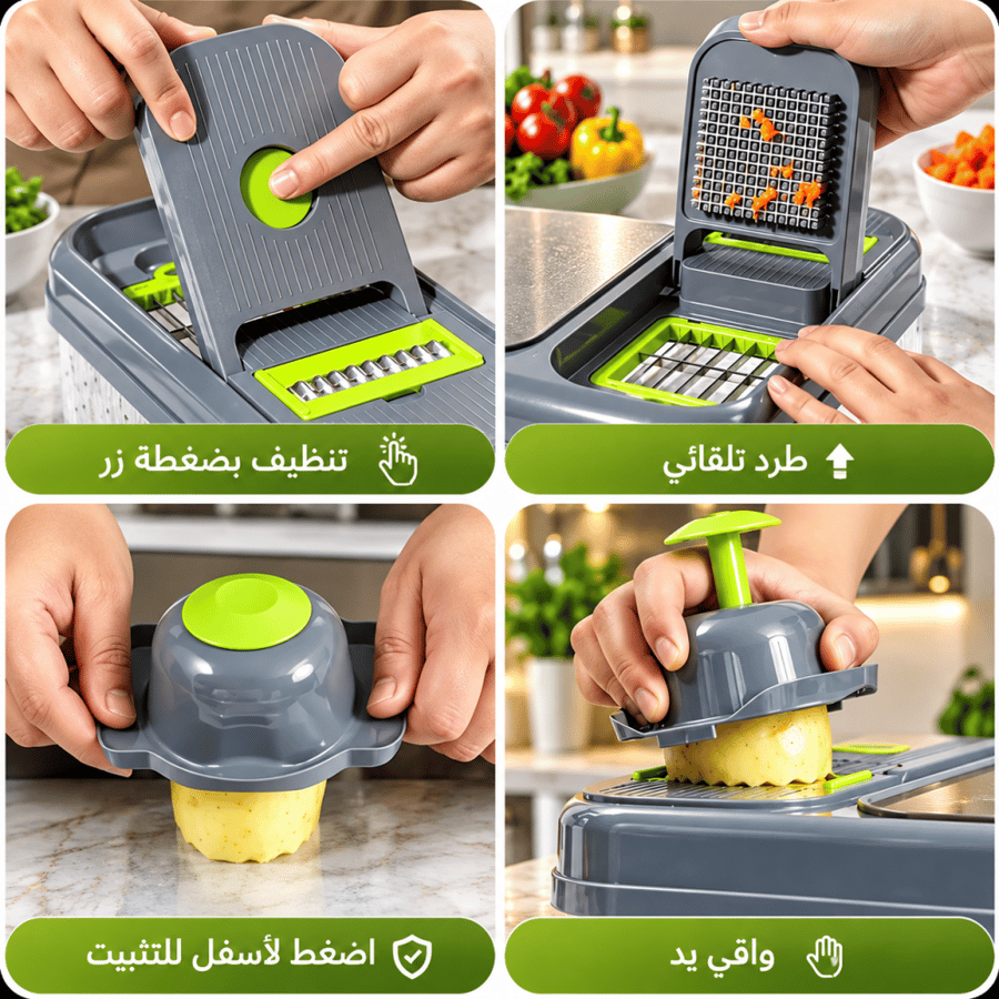 قطاعة الخضار والفواكه الجامبو متعددة الاستخدام – 16 في 1 مع 4 أدراج