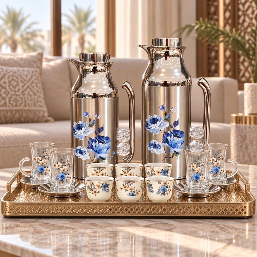 طقم ترامس مع كاسات