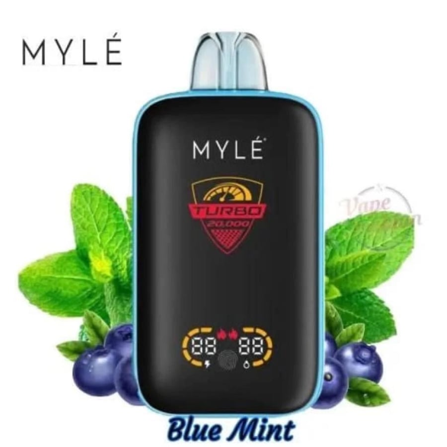 سحبة مايلي تيربو 20000 سحبة بلو نعناع MYLE Turbo 20000 Puffs DISPOSABL