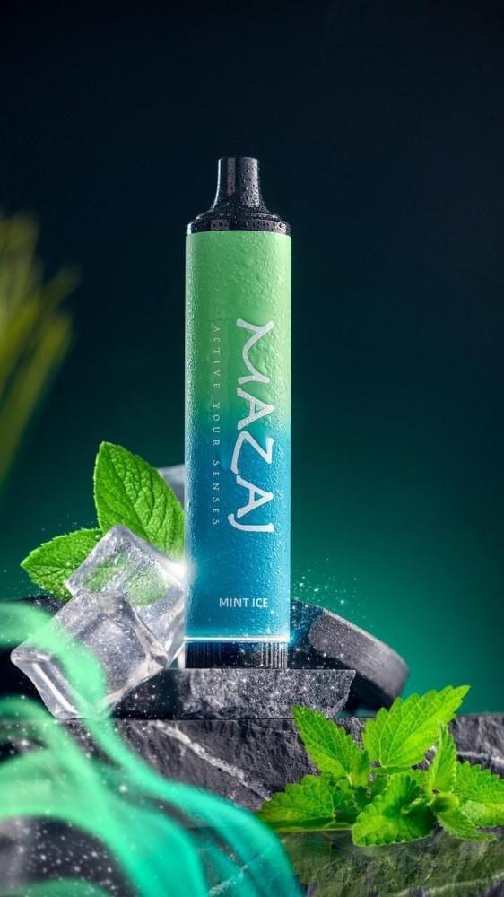 سحبة مزاج ديمون نعناع ايس 5000 موشة MAZAJ Disposable MINT ICE 5000 puf
