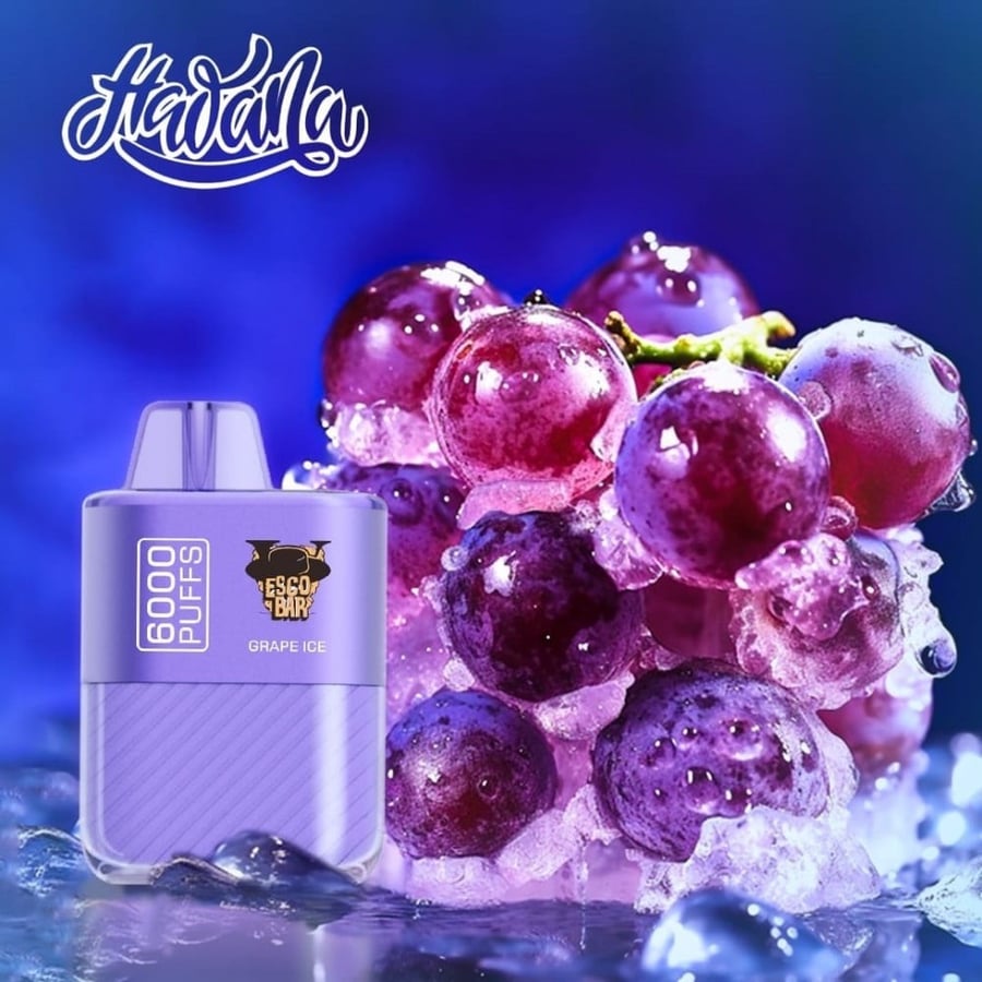سحبة هوانا ايسكو بار عنب ايس 6000بف grape ice