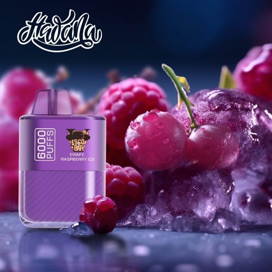 سحبه هوانا ايسكو بار عنب توت 6000بف grape rasperry ice