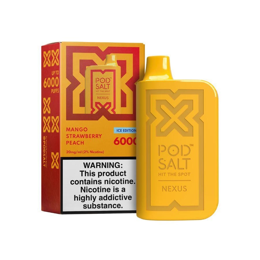 سحبة بود سولت مانجو فراوله خوخ6000بفMANGO STRAW PEACH