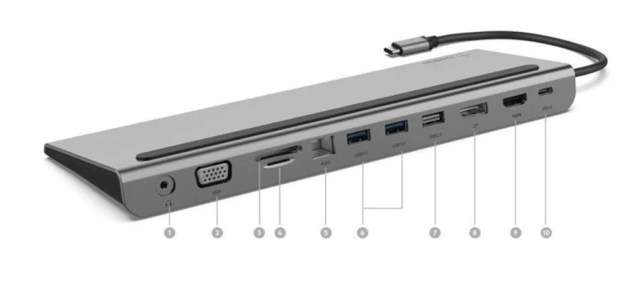 Belkin وصلة USB‑C متعددة المنافذ 11 في 1