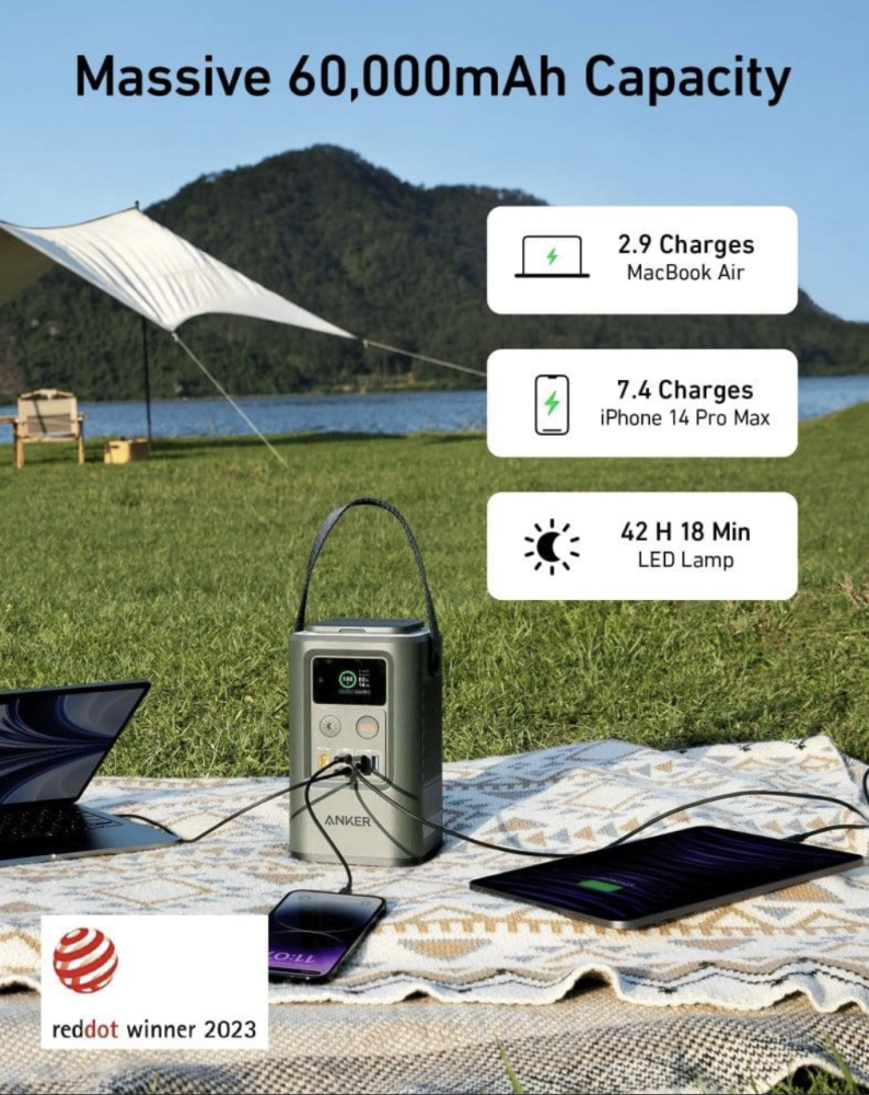 Anker بطارية PowerBank 548 – 60000 ملي أمبير | شحن سريع 192 واط