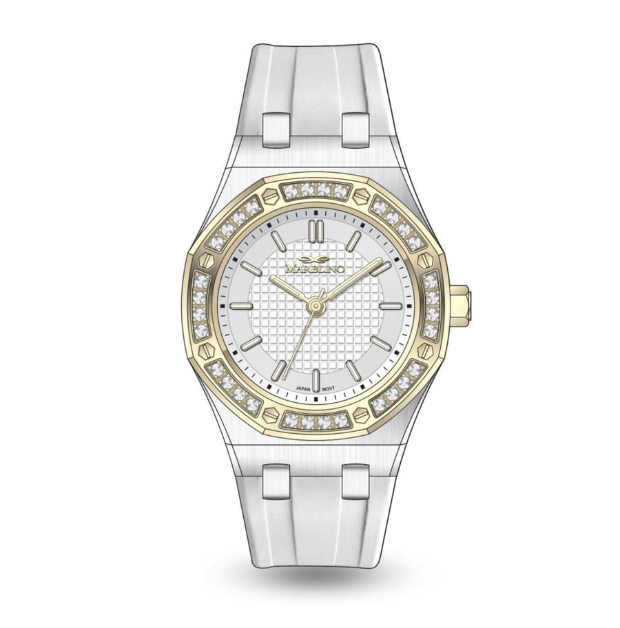 Women's watch with silicone strap from Marbleino brand