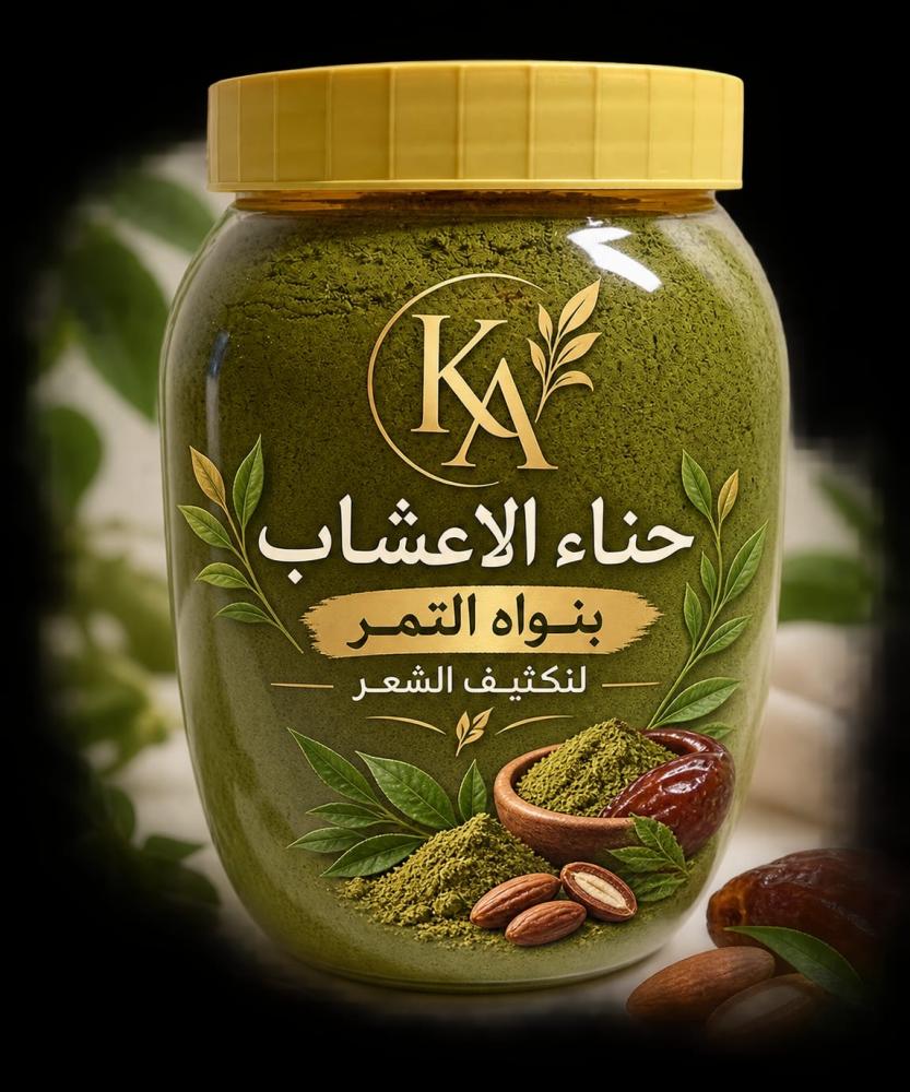 حناء الأعشاب بنواه التمر للشعر