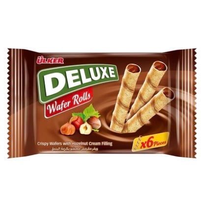 Olkher Deluxe Waffer Rolls with Hazelnuts 24 g