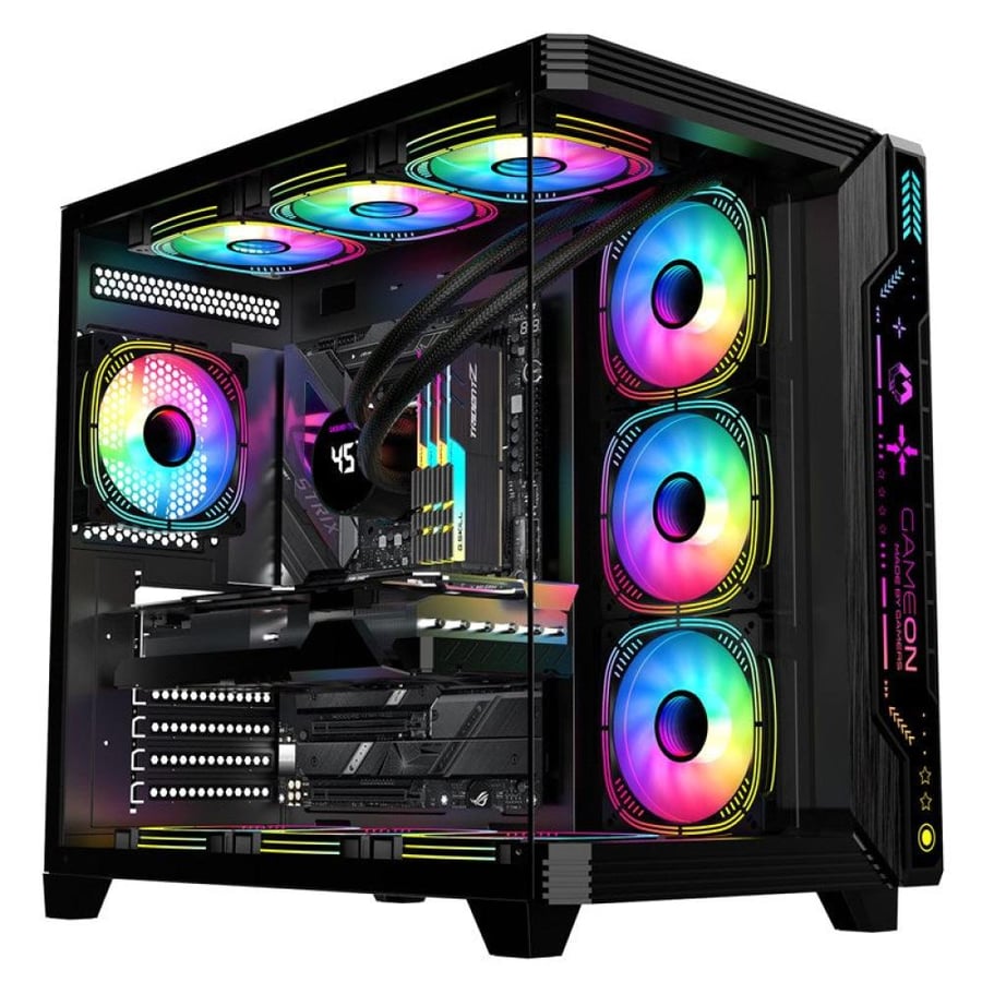 GAMEON PULSE ARGB ATX Mid Tower Gaming Case - Black