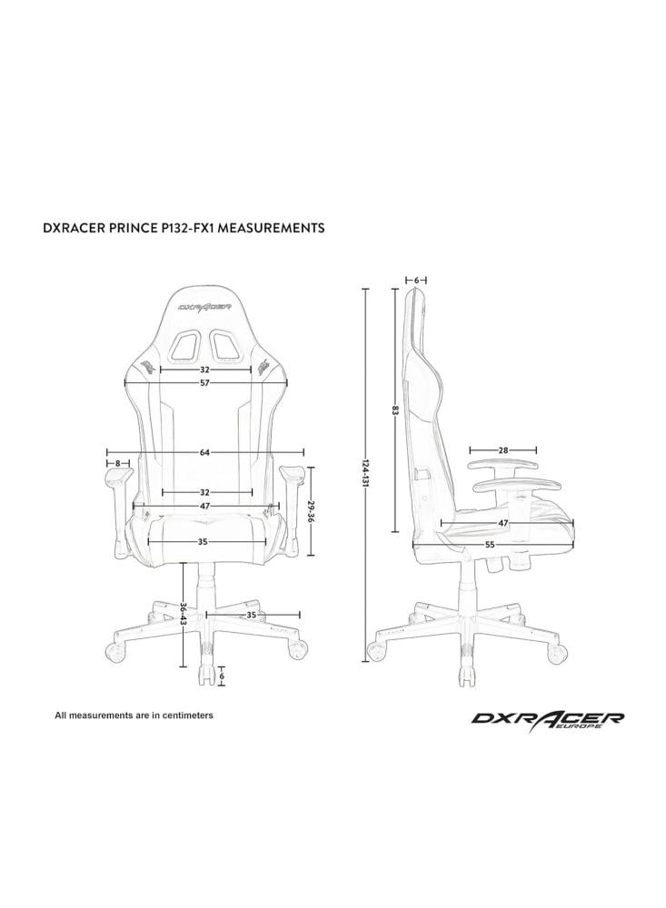 DXRacer Prince P132 Black GC-P132-N-F2-158 image 8