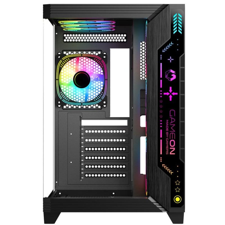 GAMEON PULSE ARGB ATX Mid Tower Gaming Case - Black