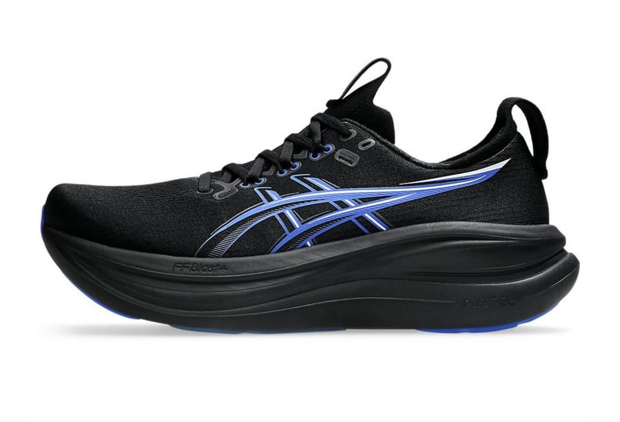 جل نيمبوس اسود خط ازرق Gel-Nimbus 28
