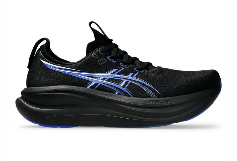 جل نيمبوس اسود خط ازرق Gel-Nimbus 28