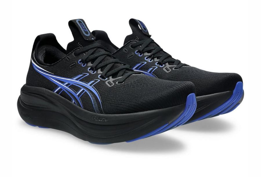 جل نيمبوس اسود خط ازرق Gel-Nimbus 28