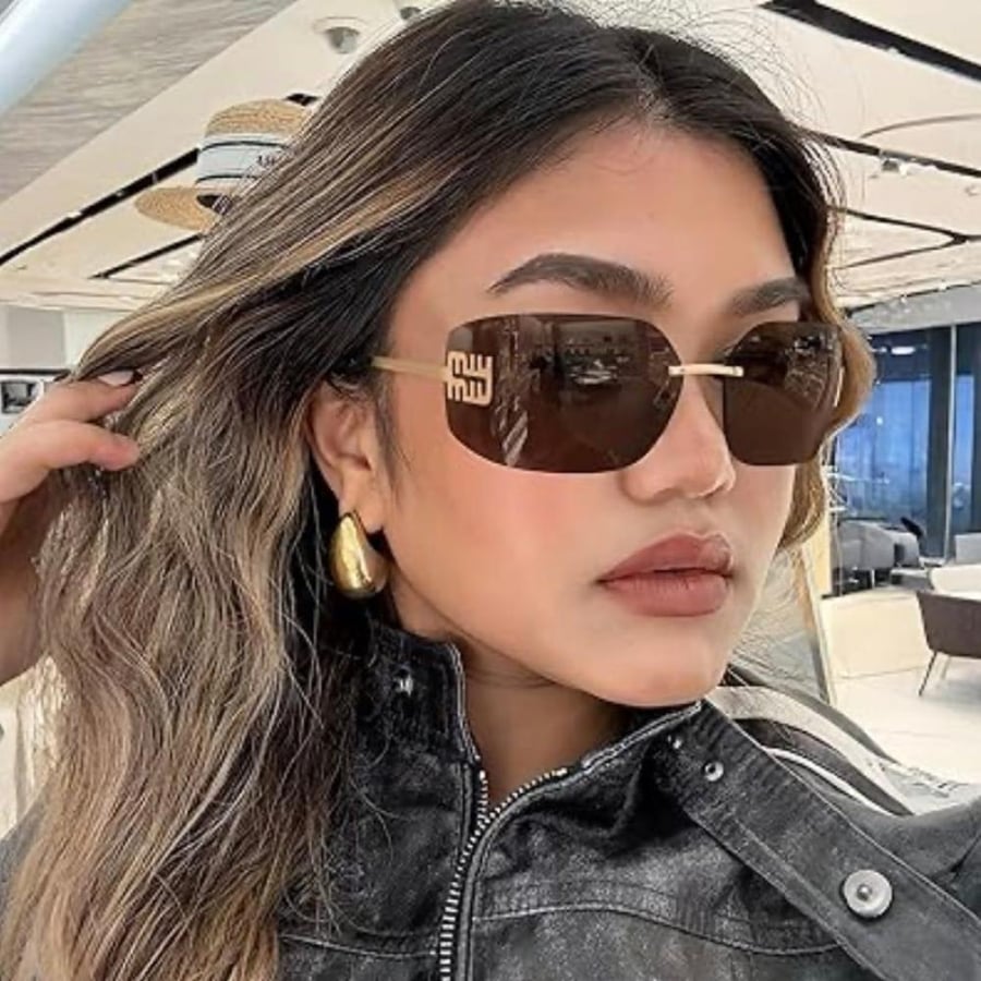 نظارة Miu Miu النسائية الفاخرة - بني