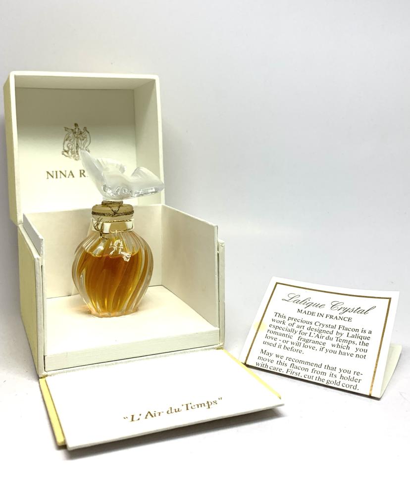L Air du Temps Nina Ricci bird PARFUM 15 ml Lalique Dove Bottle