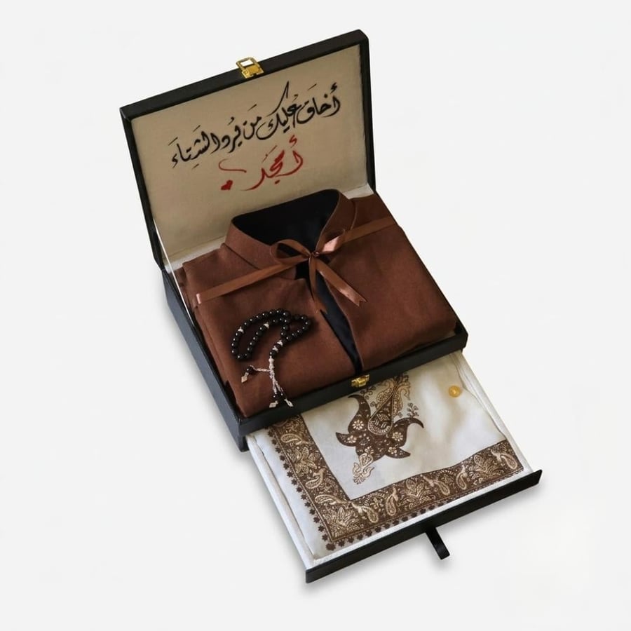بوكس شتوي رجالي سديري دبل فيس وشال كشميري فاخر
