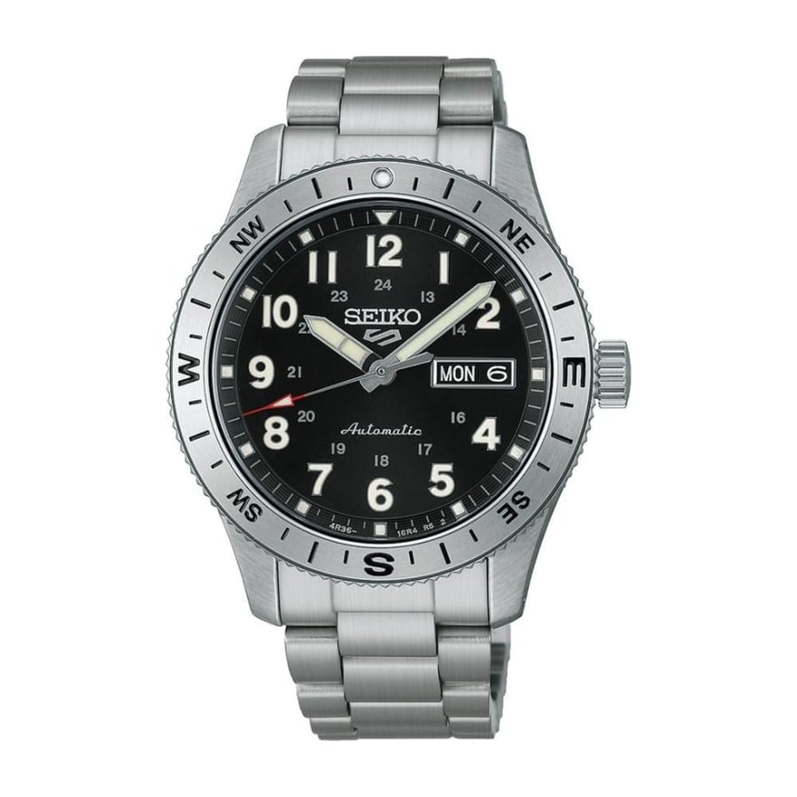 Seiko 5 Sports HDB006K1 Field Automatic Men's Watch Black Dial Steel 41mm 100m