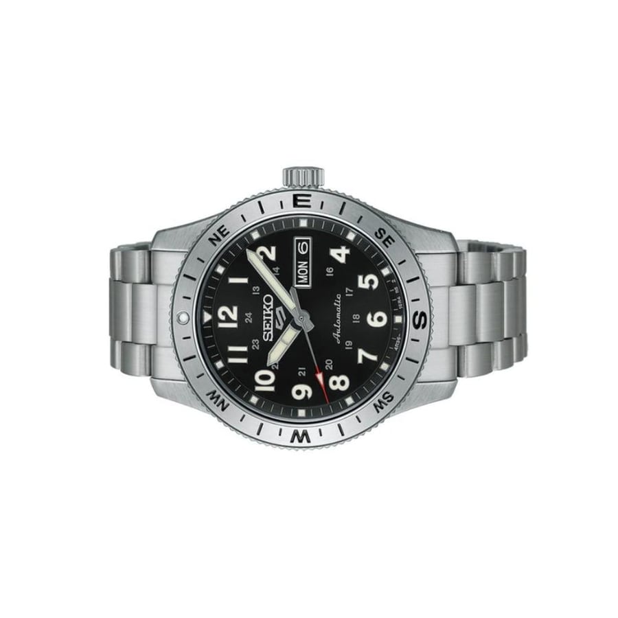Seiko 5 Sports HDB006K1 Field Automatic Men's Watch Black Dial Steel 41mm 100m