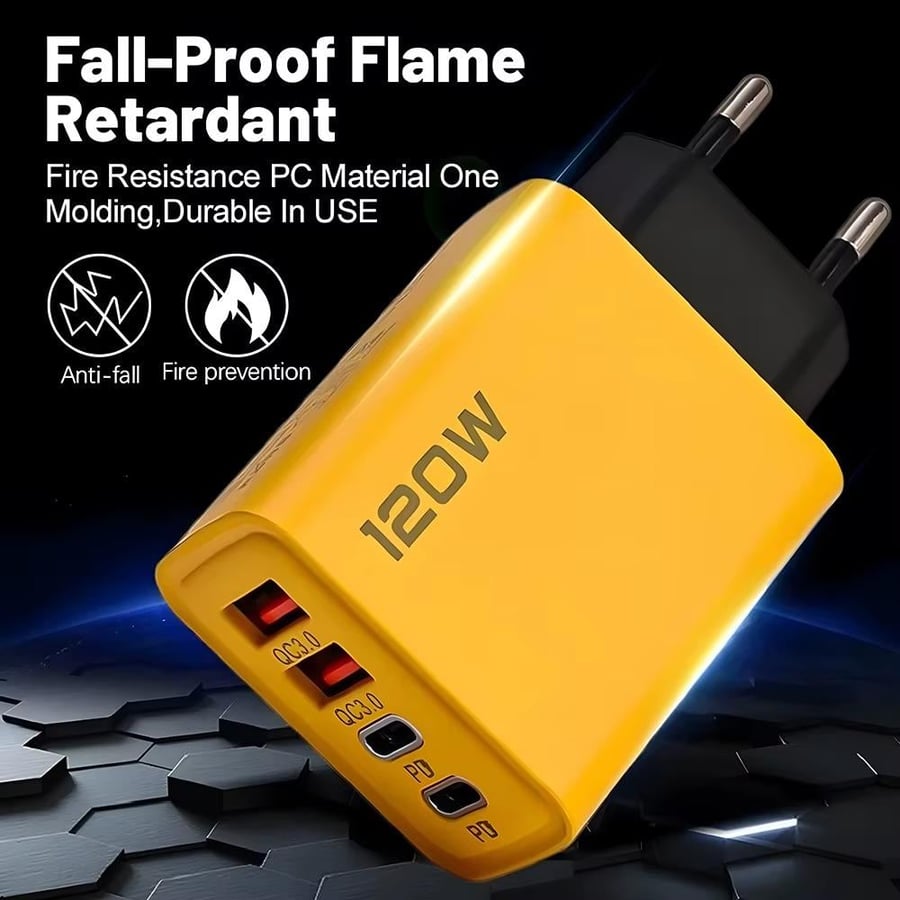 4 منافذ USB C PD شاحن شحن سريع 3.0 نوع C USB