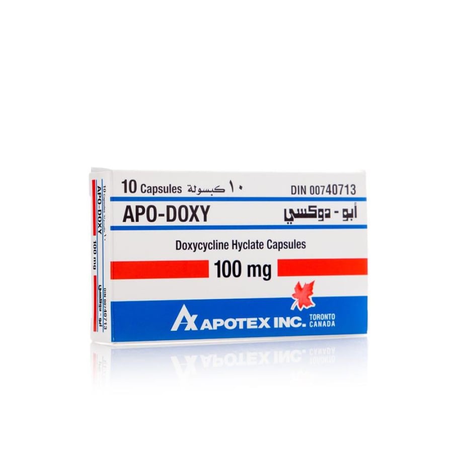 Apo-Doxy 100 mg 30 Capsules ابو-دوكسي 100 ملجم 10 كبسولة