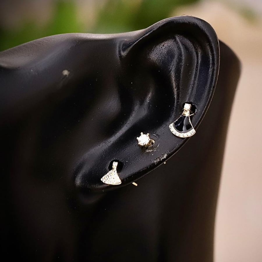 حلق 6 قطع فضة 925s