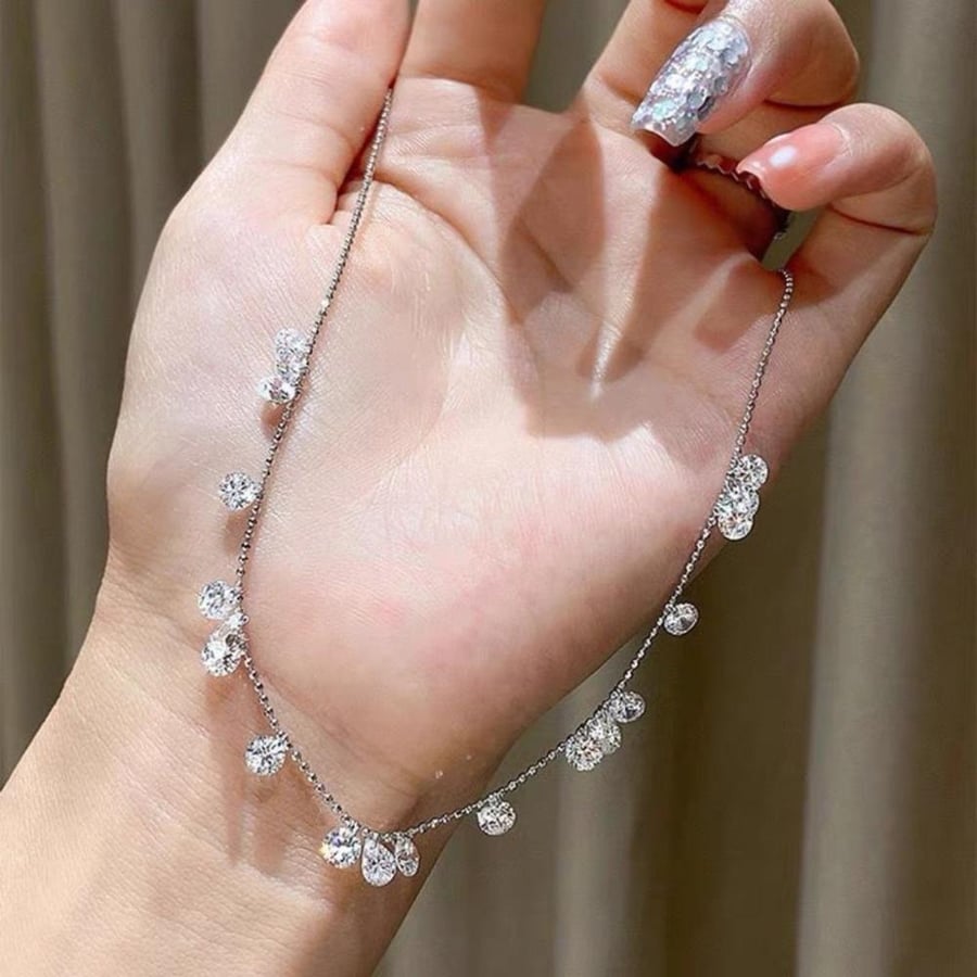 سلسال كريستال فضه 925s
