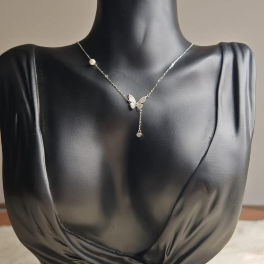 سلسال الفراشة فضة 925s