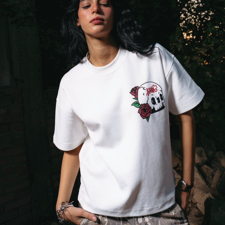 OFF WHITE TEE - GHOST & SKULL