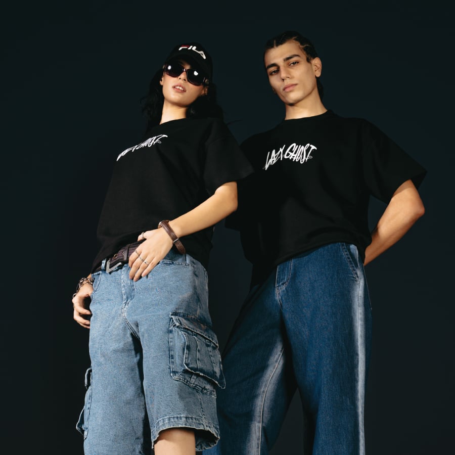 BLACK TEE - LAZY GHOST