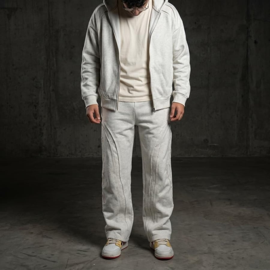 SAND GREY ZIPPER HOODIE