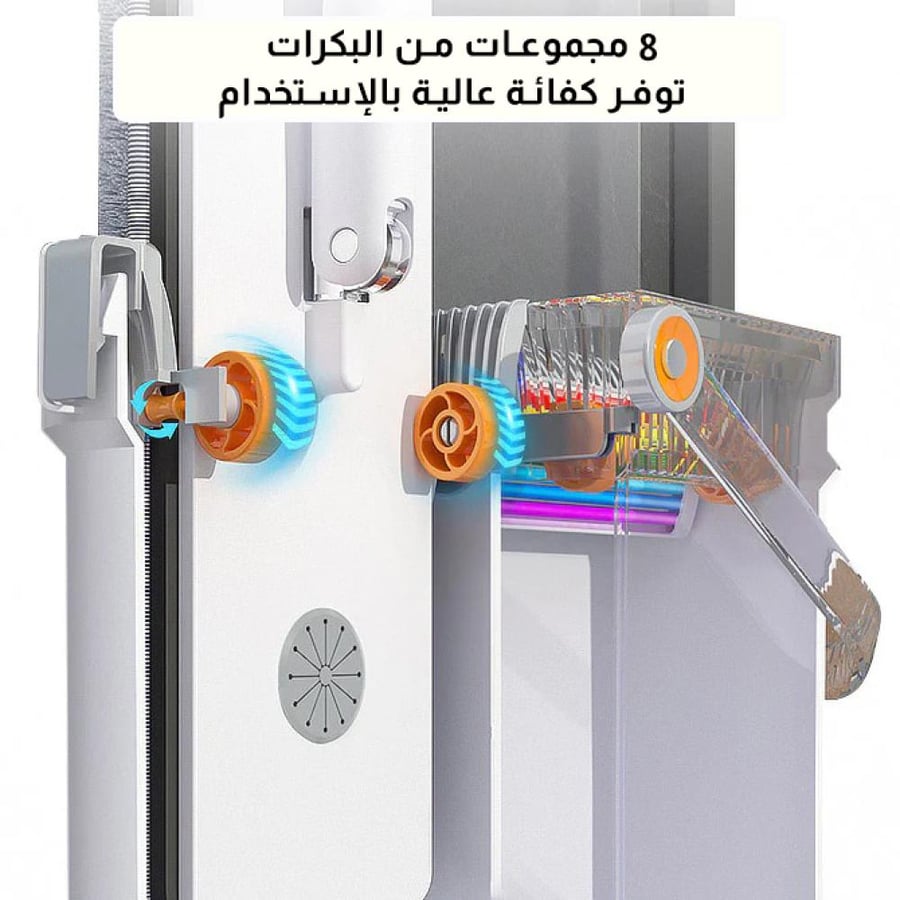 ممسحة مسطحة مع دلو فتحتين تنظيف و تنشيف